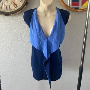 Awesome Two Tone Blue blouse by DVF.